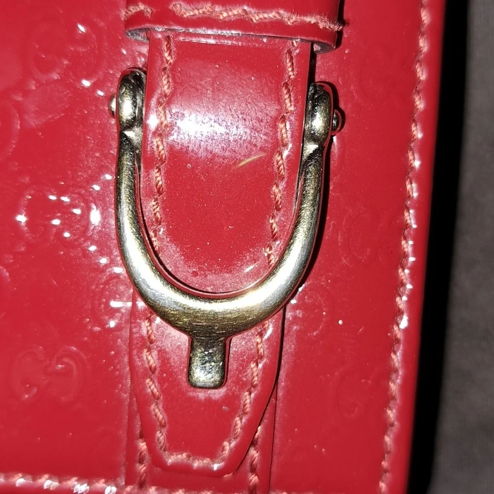 🔥🔥Gucci Guccissima Red Patent Leather Wallet - EUC - Picture 16 of 17